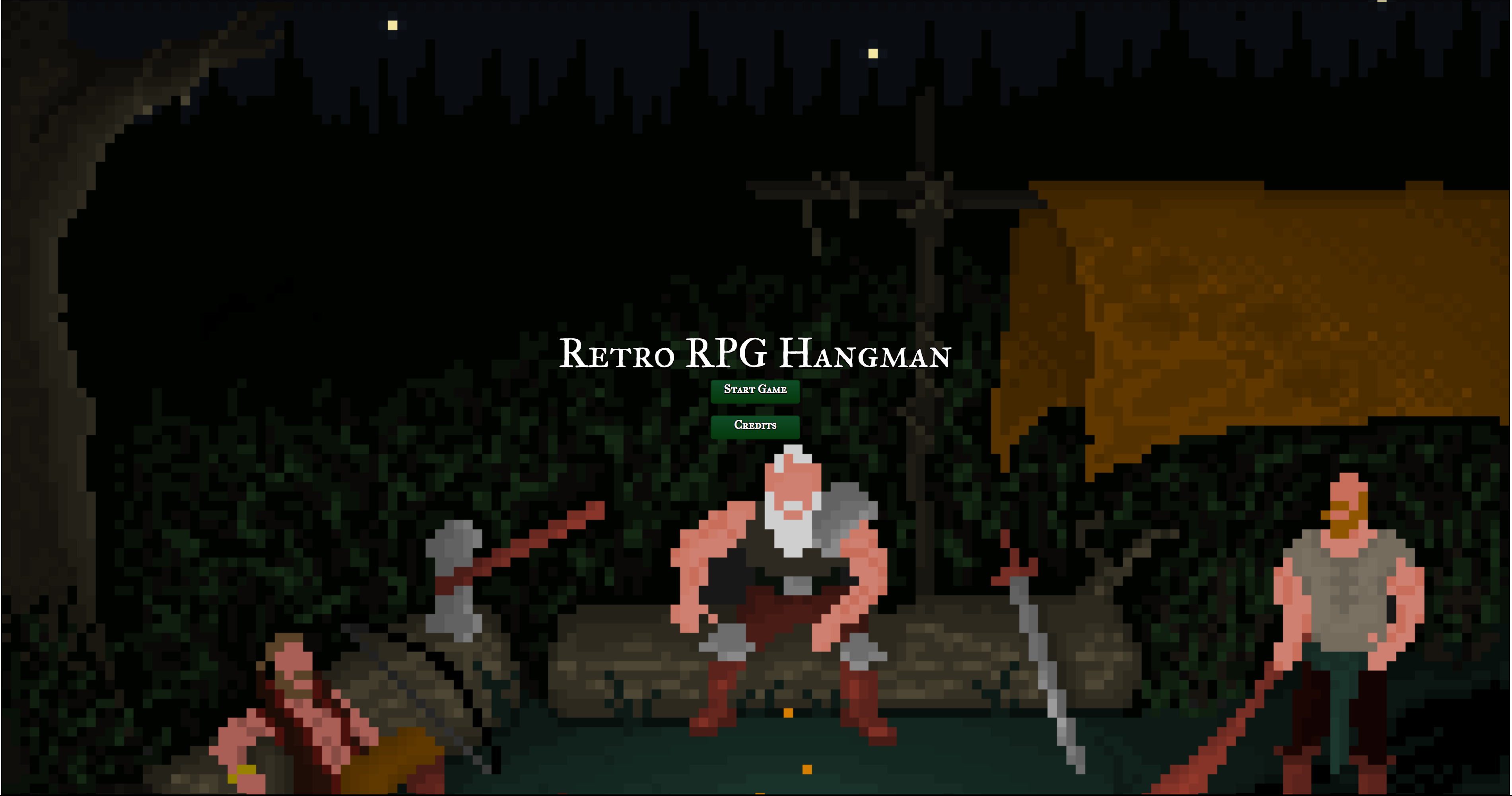 Screenshot of Retro RPG Hangman Game